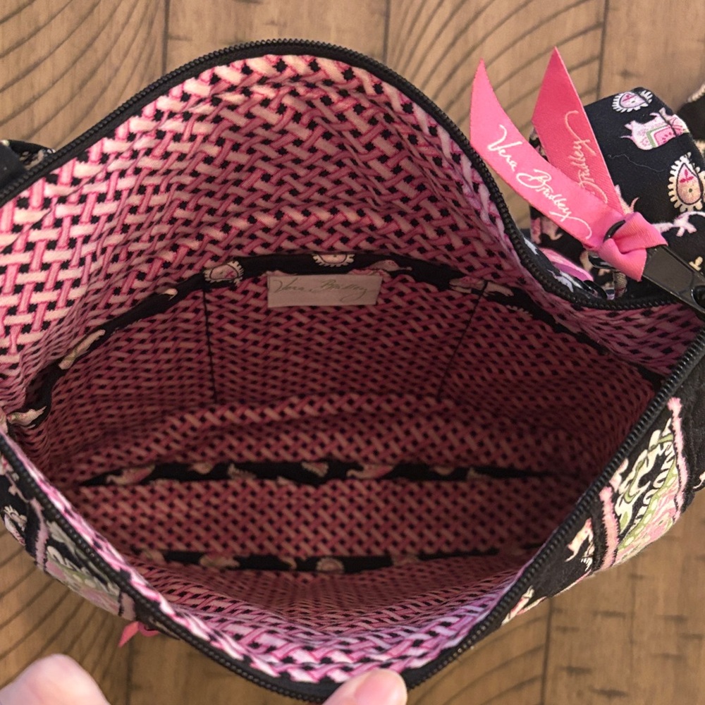 Vera Bradley Black and Pink Elephant Crossbody Bag - Picture 6 of 6